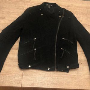 Elizabeth & James Knit Motorcycle Jacket - Worn - 100% Wool - Small
